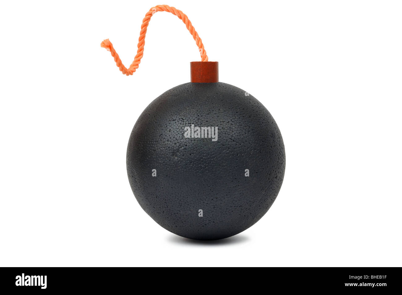 Runde Bombe mit Sicherung Stockfoto