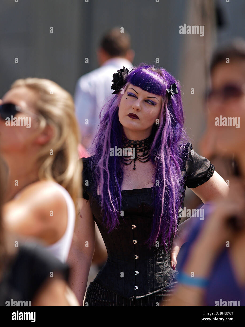 Mitglied der Masse an l'Oreal fashion Eröffnung am Federation Square in Melbourne victoria Australien Stockfoto