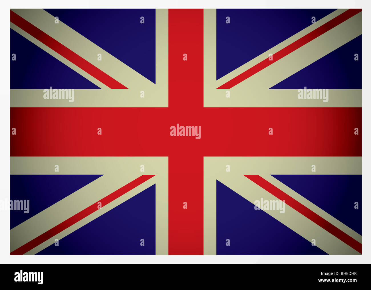 Im Alter von großen britischen Flaggensymbol mit roten weißen und blauen Farben Stockfoto