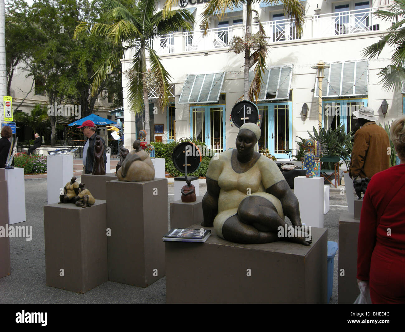 Open-Air-Kunstausstellung am fünften Ave South Naples Florida USA Stockfoto