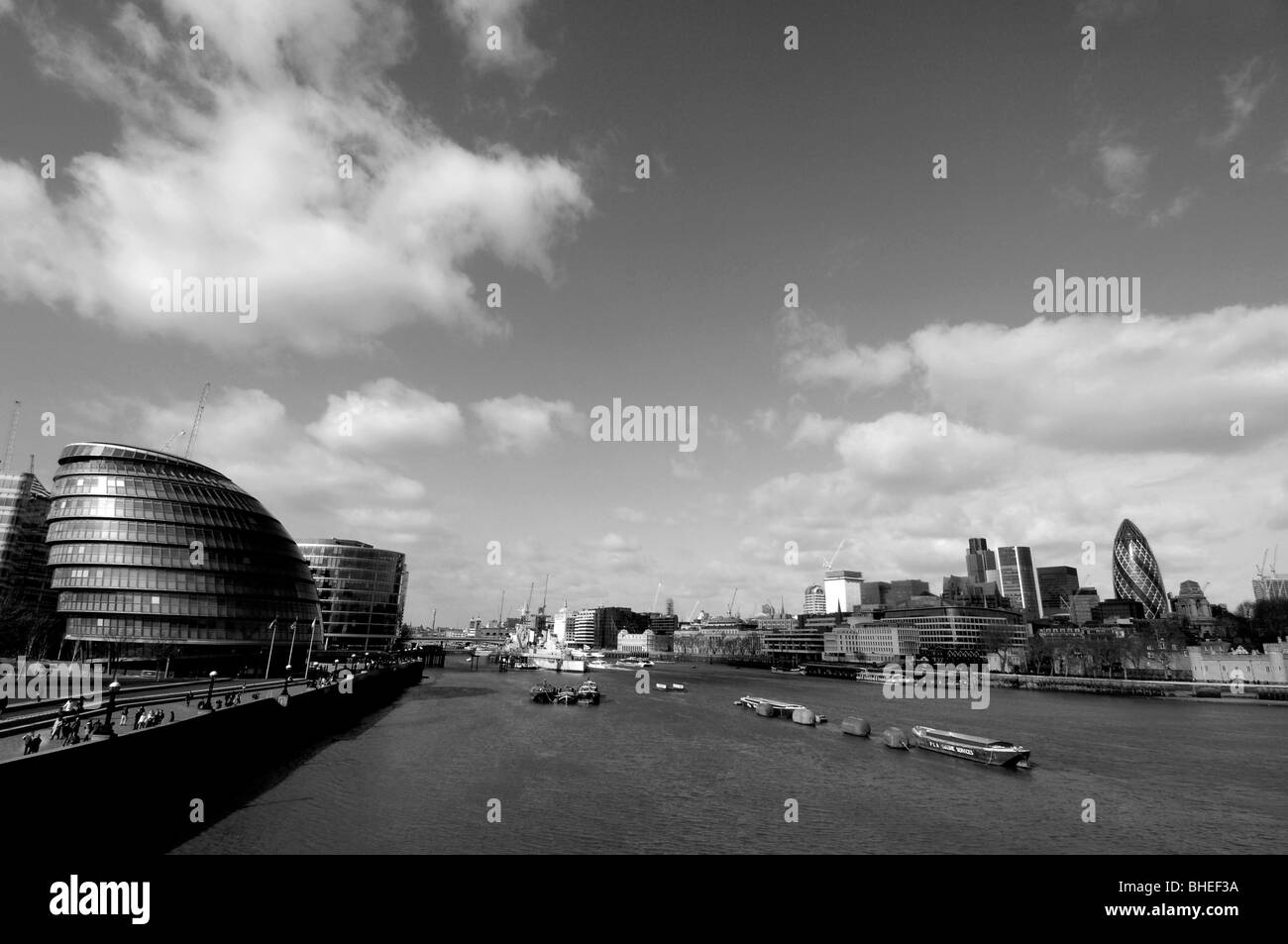 Blick auf das Rathaus in London Stockfoto