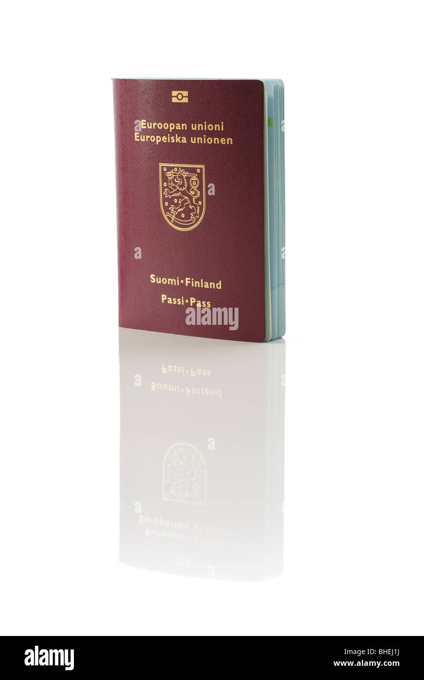 Neue finnische biometrischen Pass Stockfoto