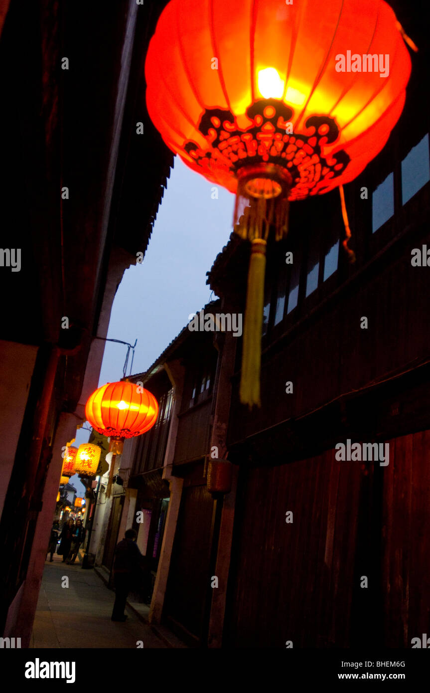 Zhouzhuang, bekannt als das Venedig von China, ist ein beliebter Touristenort in der Provinz Jiangsu, China, Asien Stockfoto