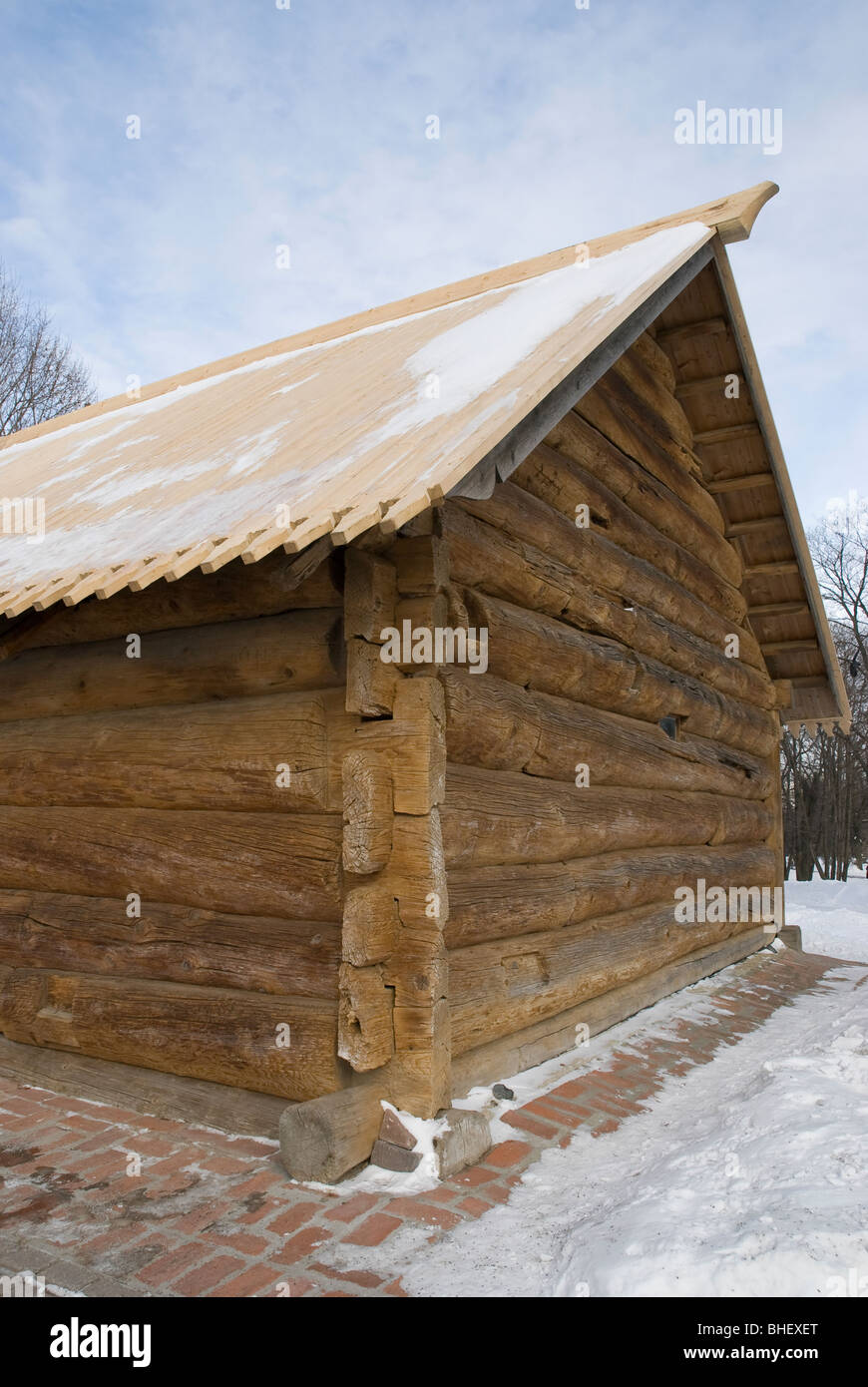 12. Jahrhundert hölzerne Gebäude der Mead Brauerei. Immobilien Kolomenskoje. Moskau, Russland Stockfoto