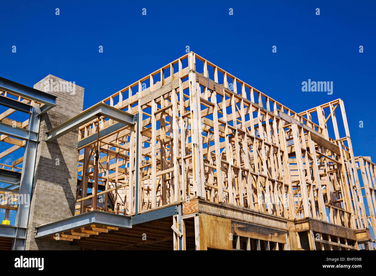 Neue Bau Wohnhaus im Bau / Vorort Maribyrnong / Melbourne Victoria Australien. Stockfoto