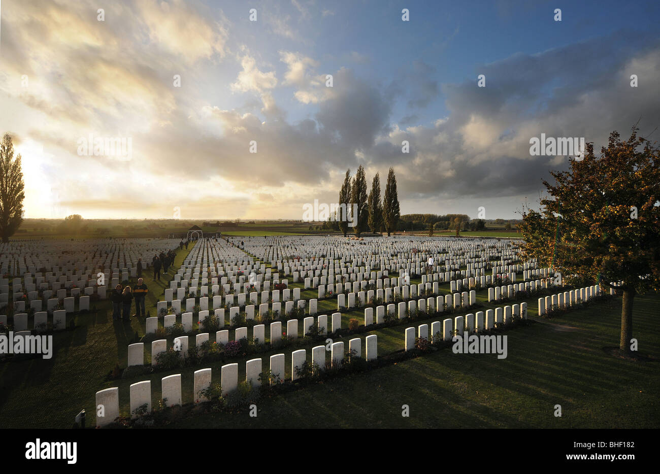 Belgien, Tyne Cot: Tyne Cot Denkmal für die fehlenden Stockfoto