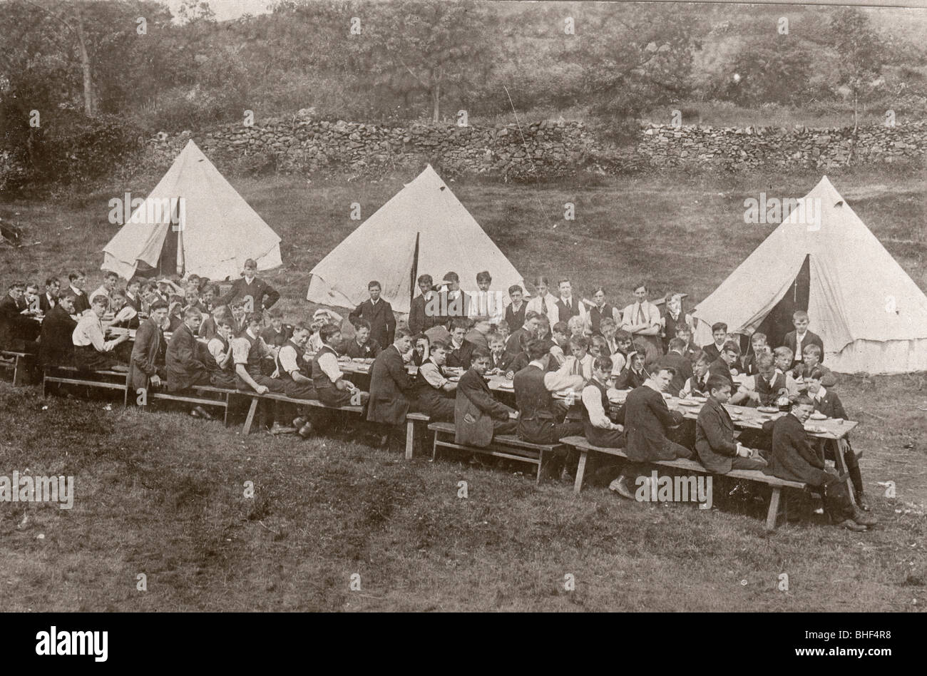 Rowntree jungen Lager, Coniston, Cumbria, Sommer 1913. Artist: Unbekannt Stockfoto