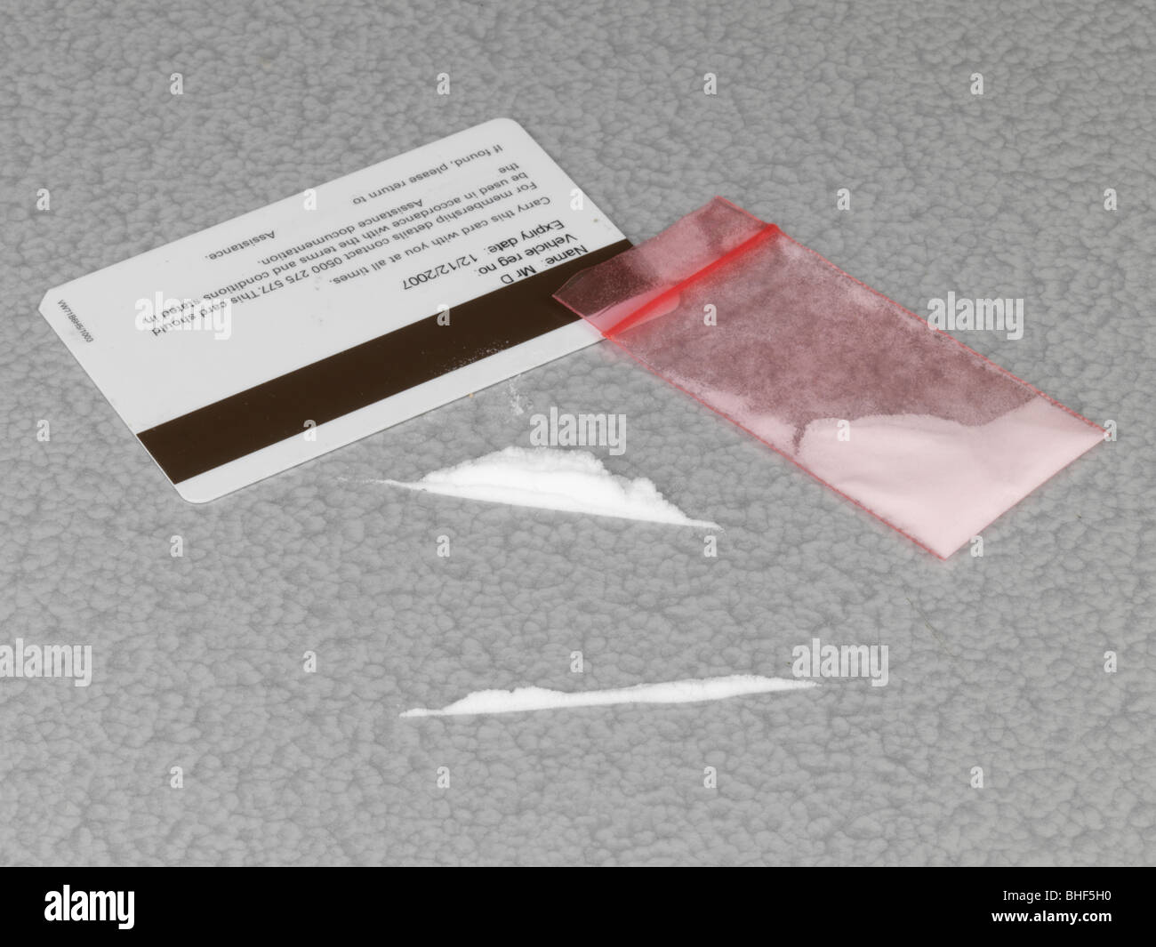 Pulverisierte Amphetamin Drogen Stockfoto