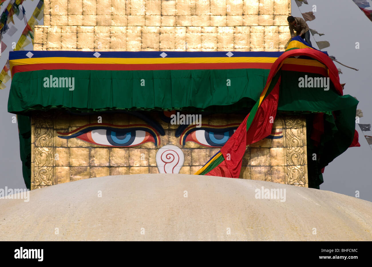 Bodhnath Stupa, Kathmandu, Nepal Stockfoto