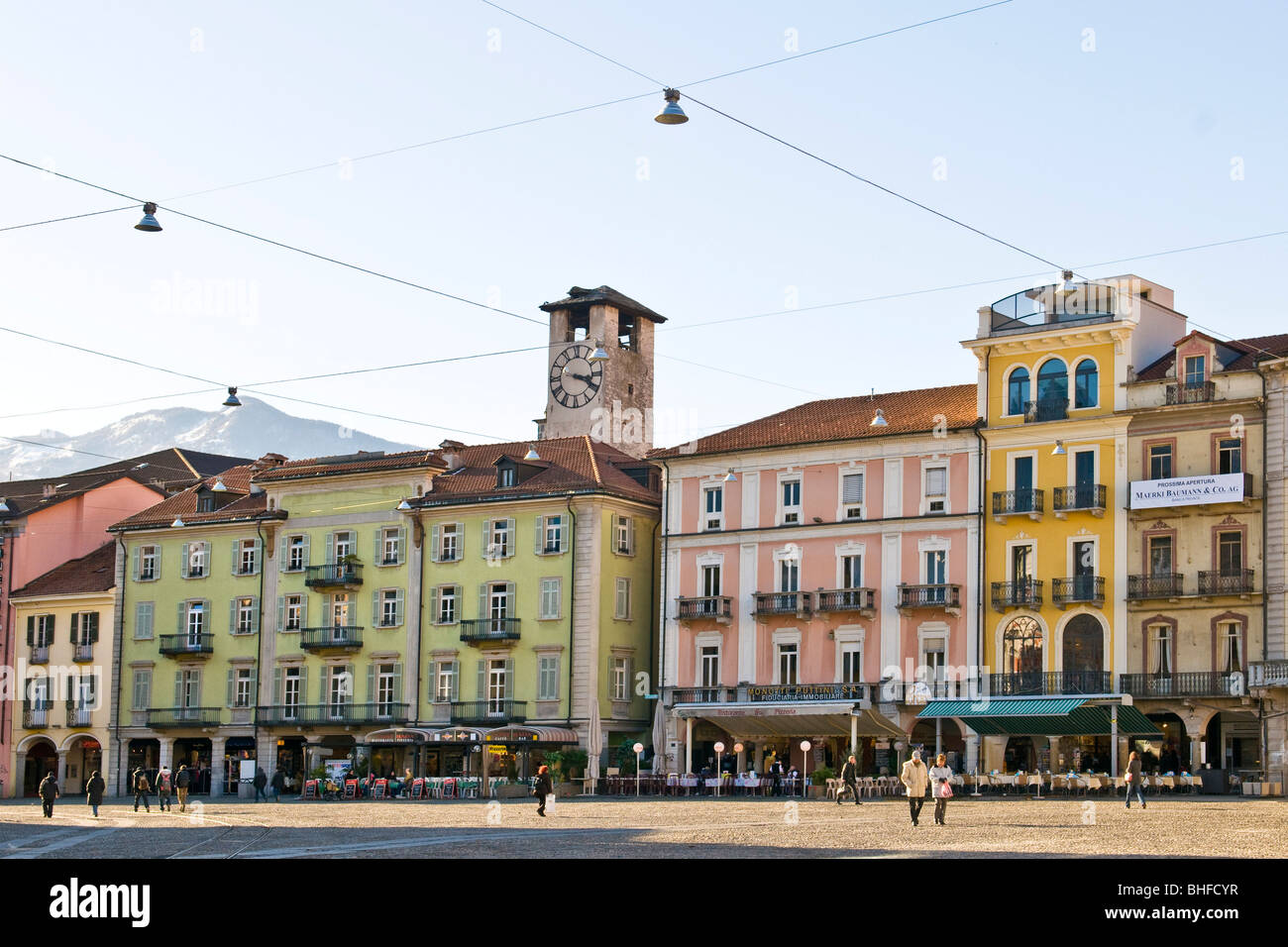 Piazza Grande, Grande Quadrat, Locarno, Kanton Tessin, Schweiz Stockfoto