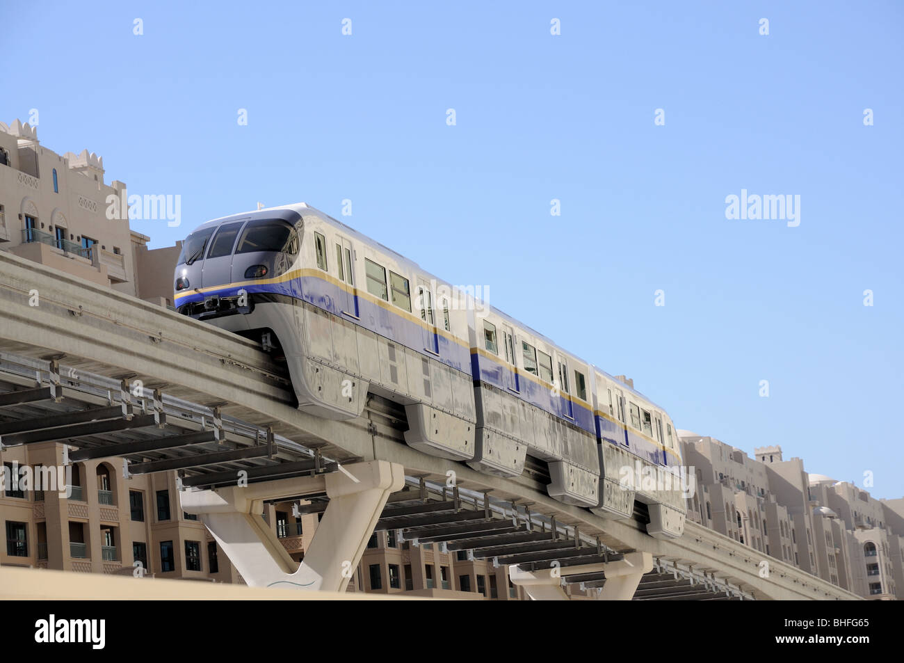 Moderne Monorail in Dubai, Vereinigte Arabische Emirate Stockfoto