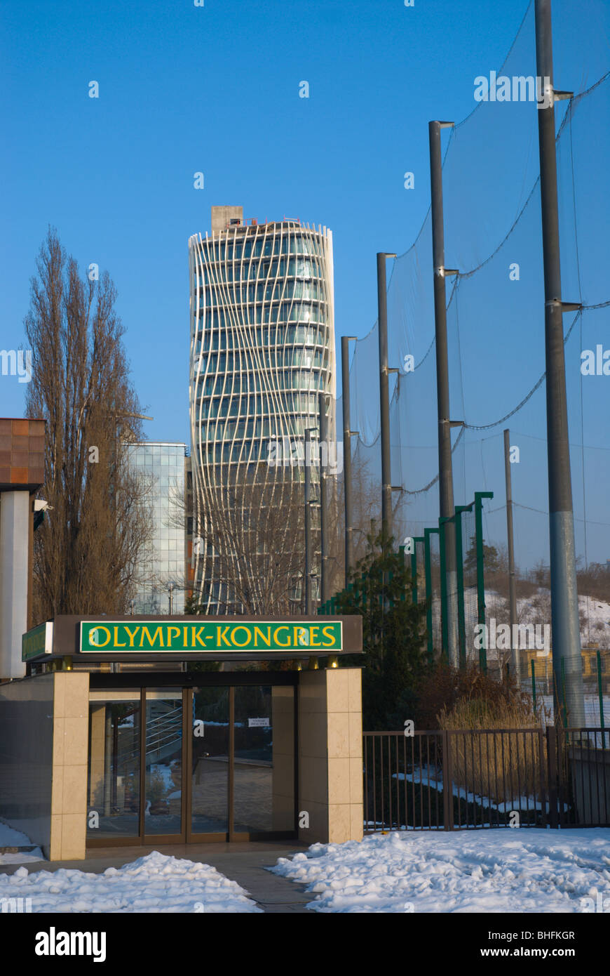 Olympik Hotel komplex Karlin Prag Tschechien Mitteleuropa Stockfoto