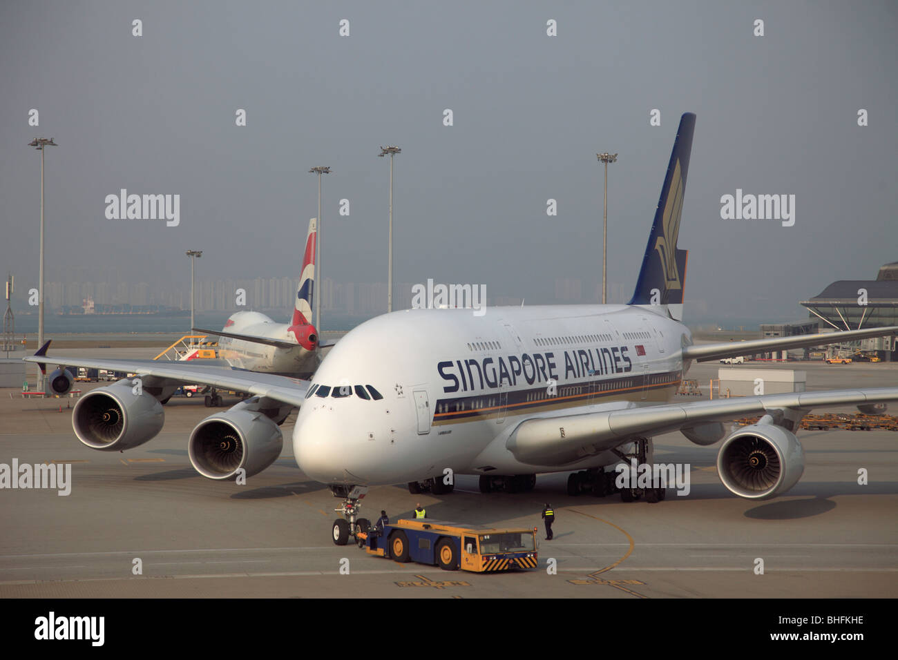 Singapore Airlines Airbus A 380 Jet Flugzeug Stockfoto