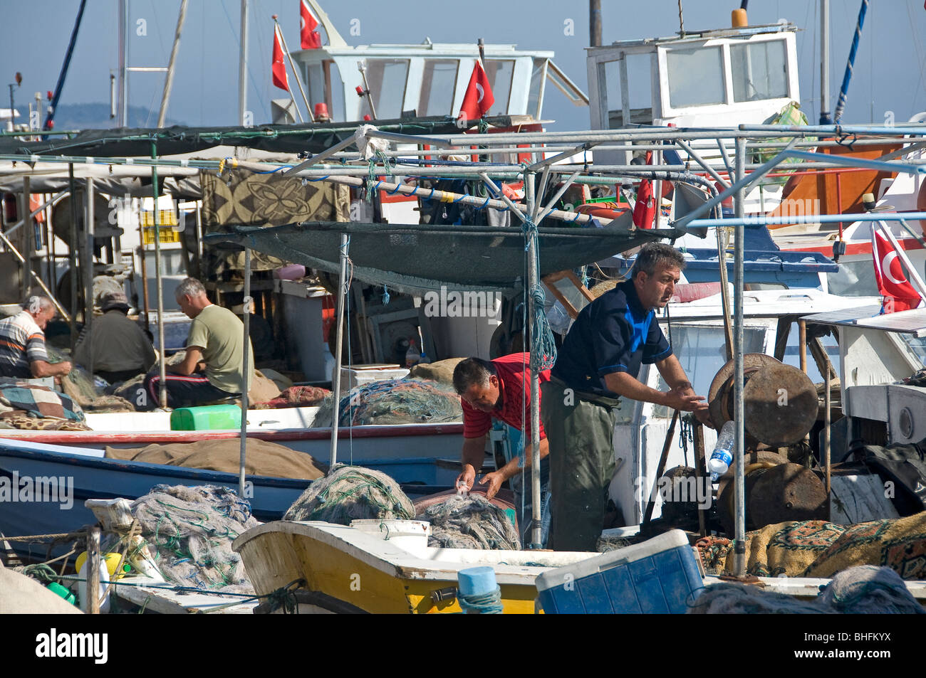 Fischerhafen Urla, Izmir-Türkei Stockfoto