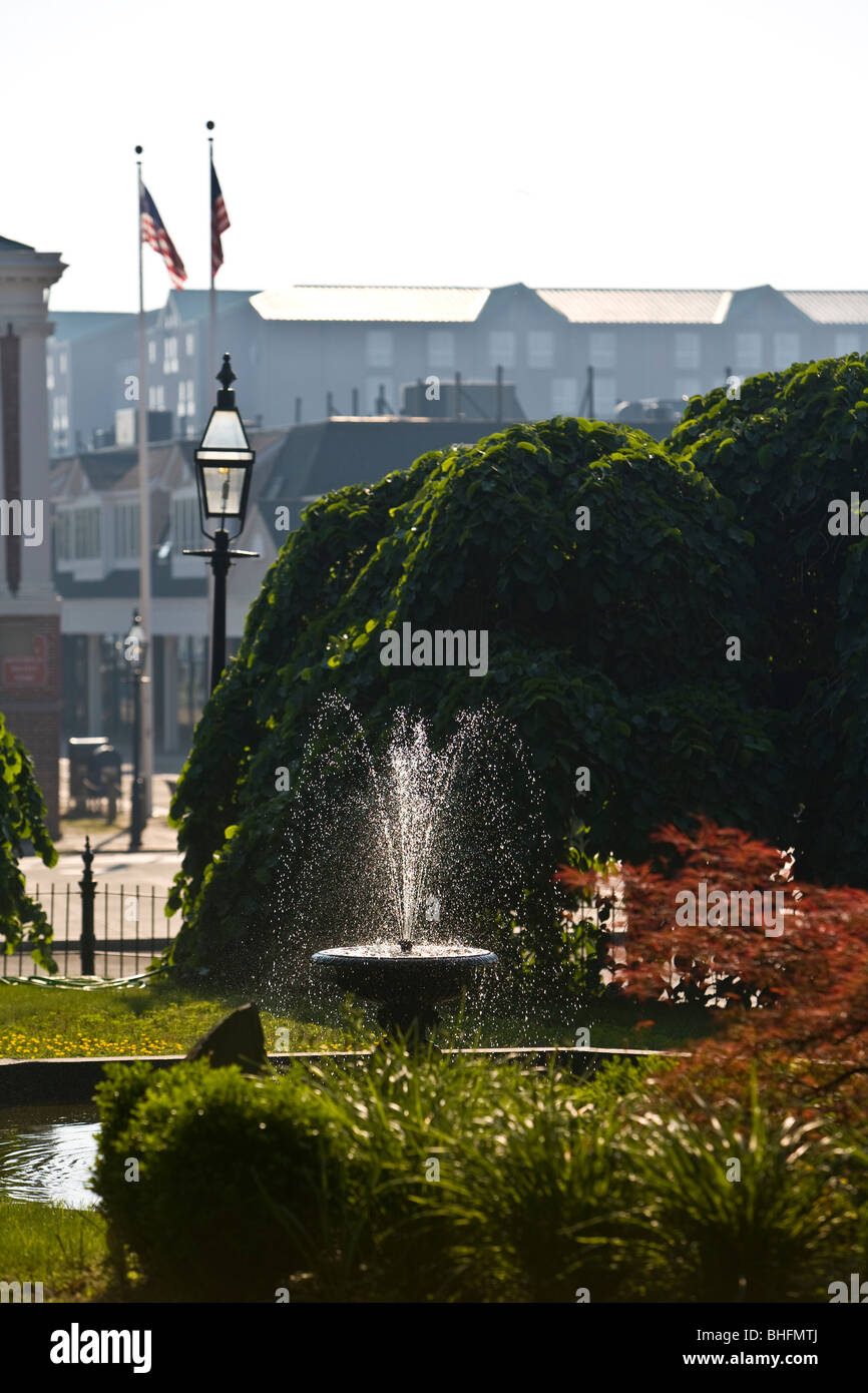 Brunnen am Washington Square in Newport, Rhode Island Stockfoto