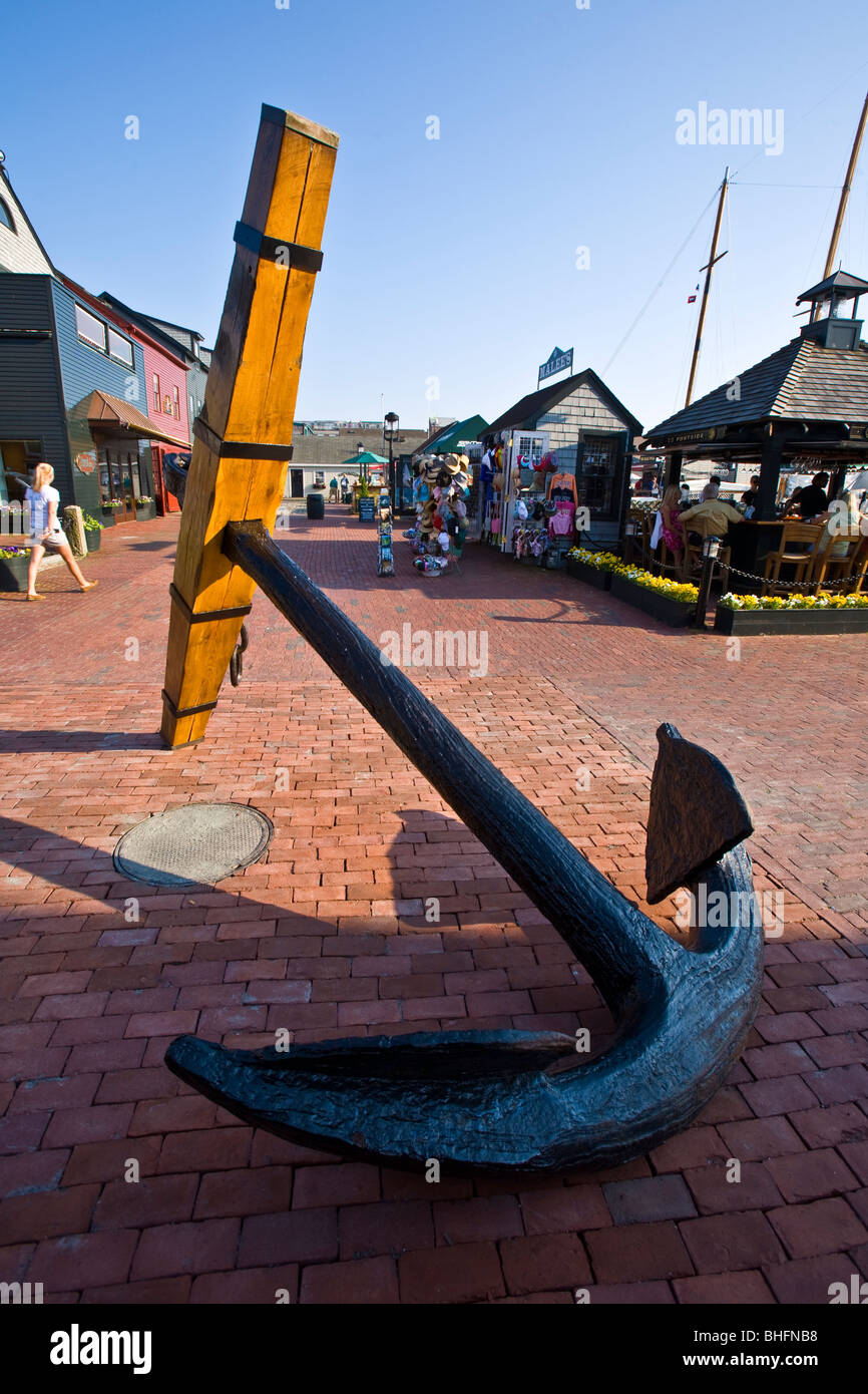 Der Anker am Bowens Wharf, Newport Rhode Island Stockfoto