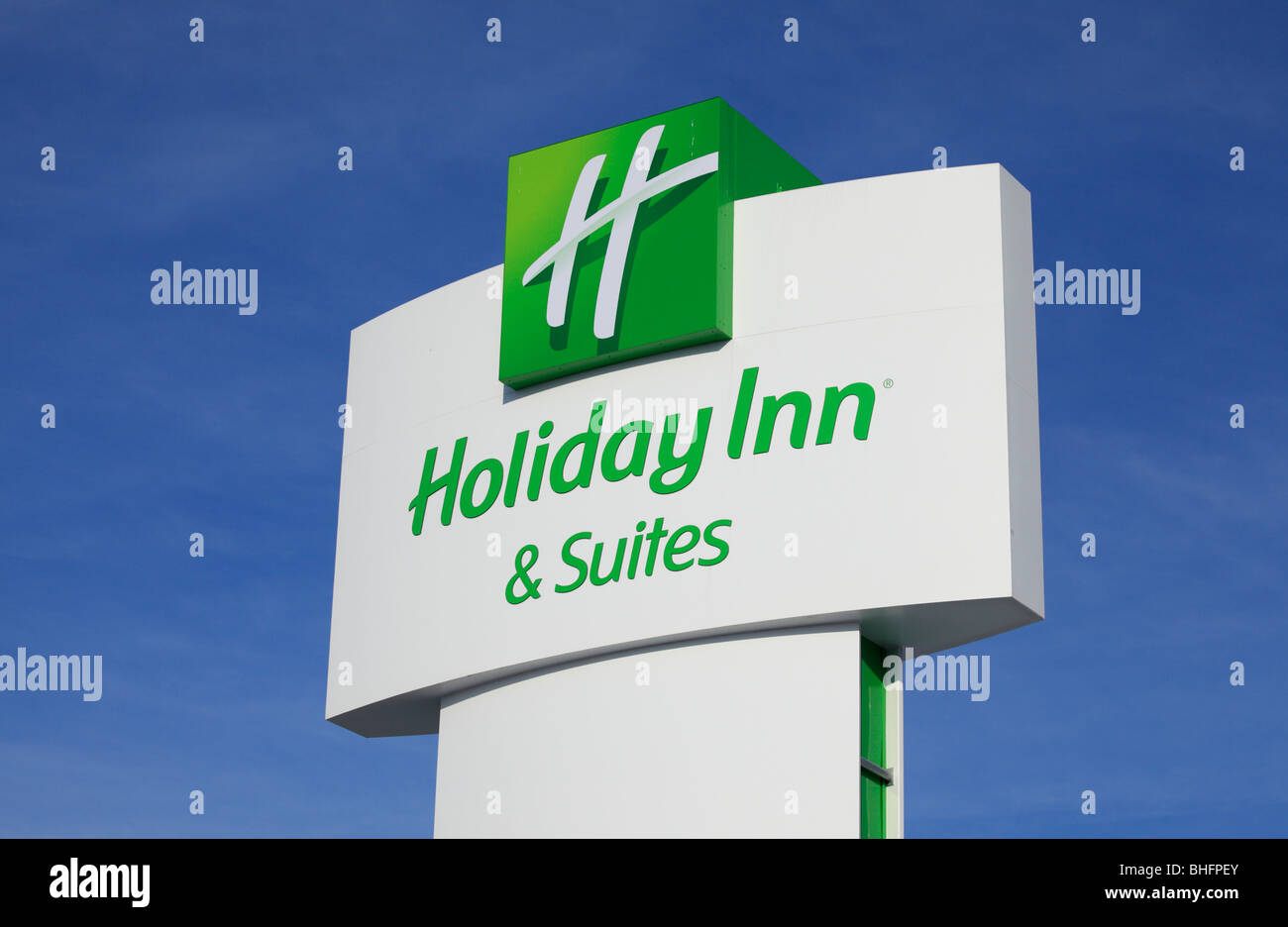 Melden Sie sich für ein Holiday Inn Hotel. Stockfoto