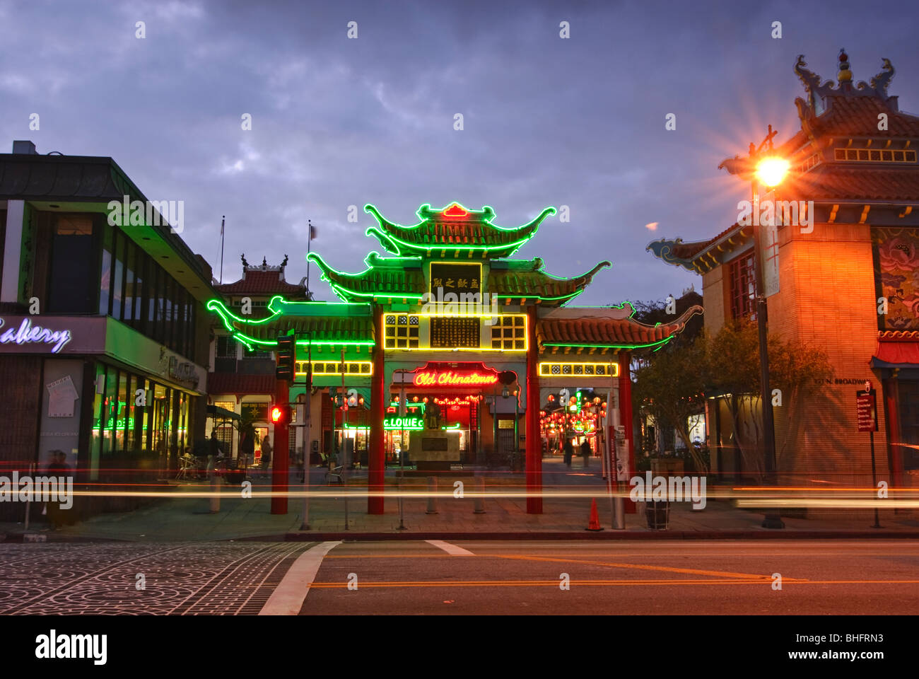 Eingangstor in Chinatown von Los Angeles Stockfoto
