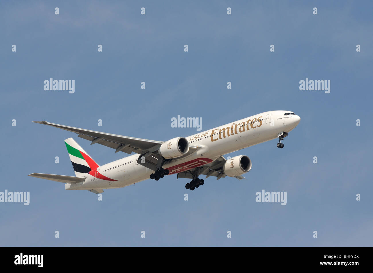 Emirates Airline Flugzeug Boeing 777-300 ER Stockfoto