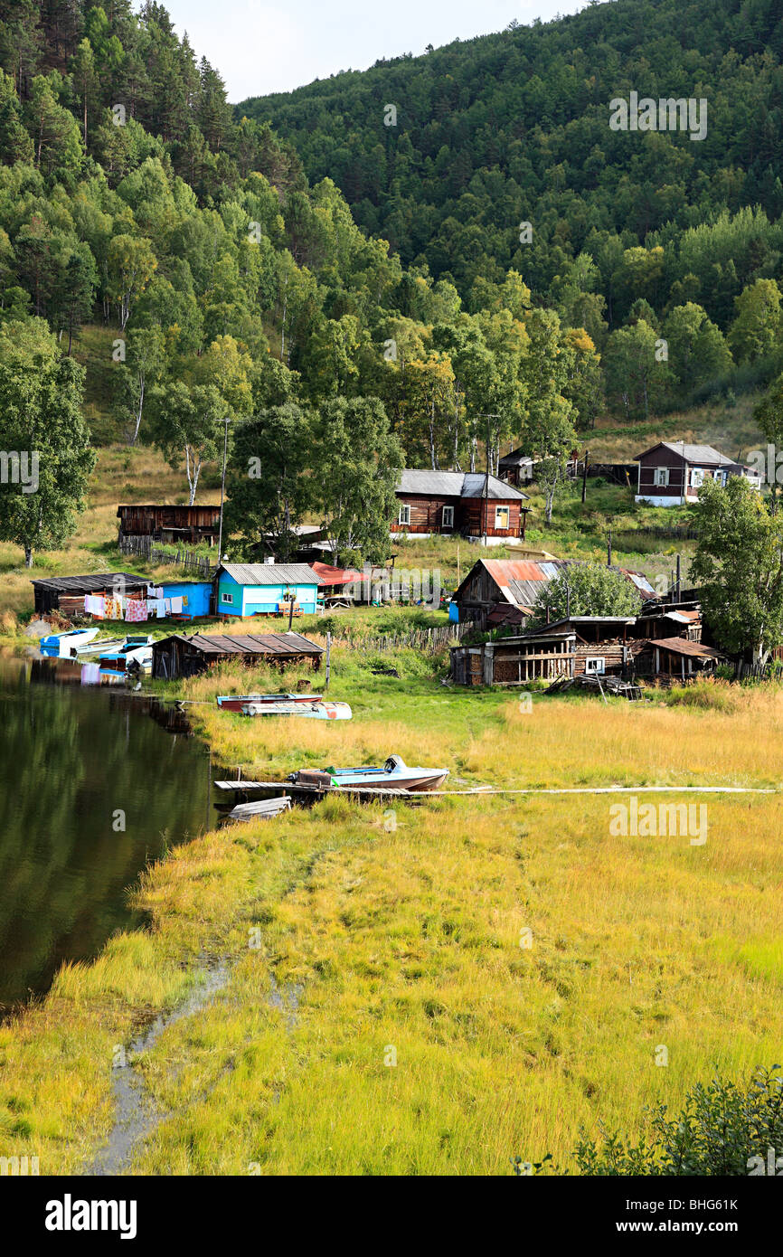 Dorf am Baikalsee Stockfoto