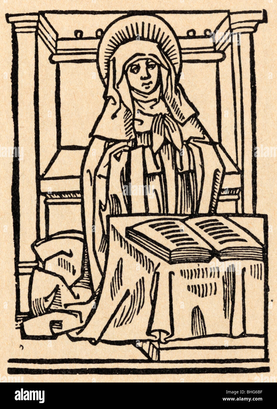 Birgitta Birgersdotter, 1303 – 1373. Birgitta von Vadstena, St. Birgitta, heilige Birgitta (oder Brigid) von Schweden Stockfoto