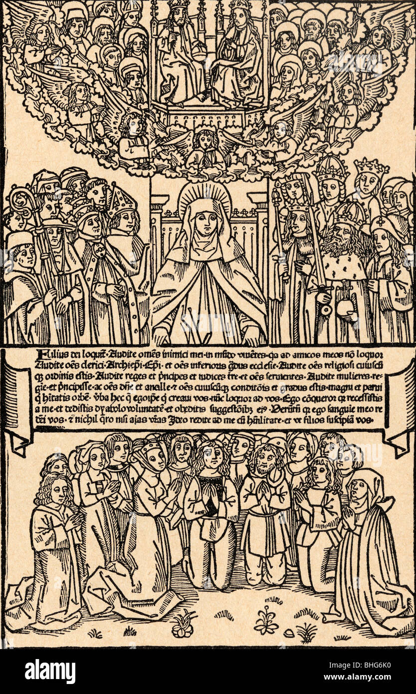 Birgitta Birgersdotter, 1303 – 1373. Birgitta von Vadstena, St. Birgitta, heilige Birgitta (oder Brigid) von Schweden Stockfoto