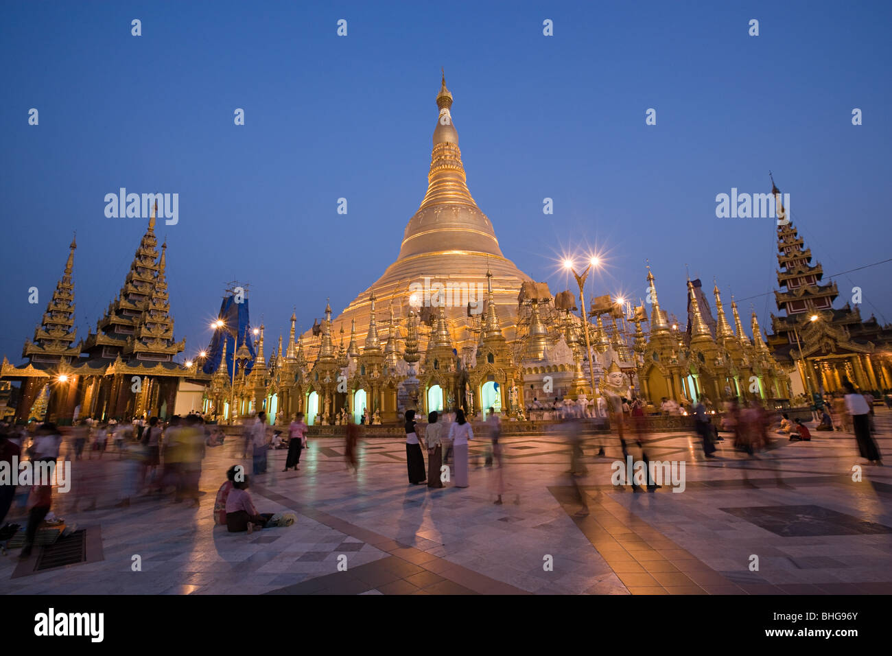 Shwedagon-Pagode Stockfoto