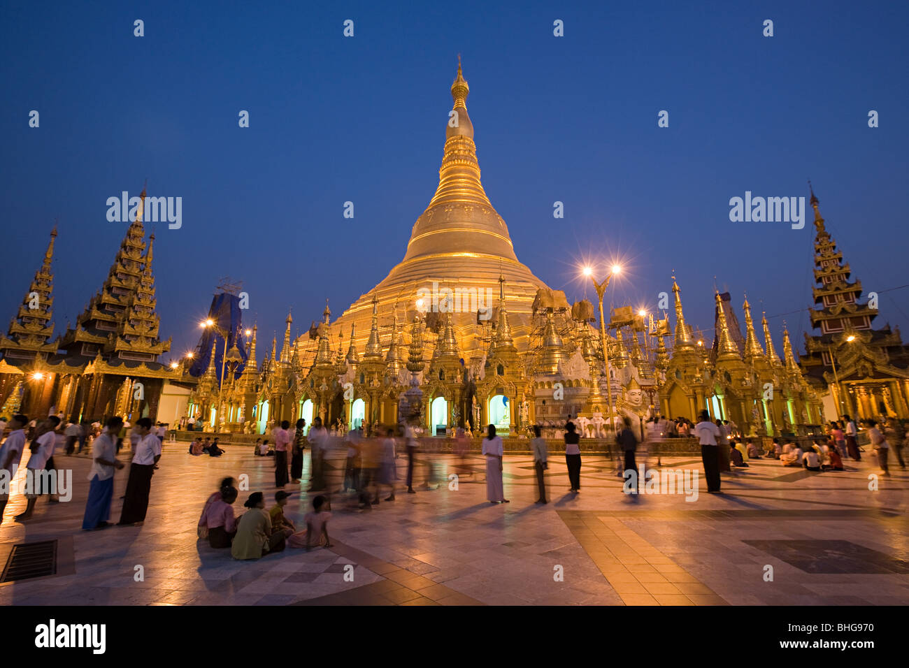 Shwedagon-Pagode Stockfoto