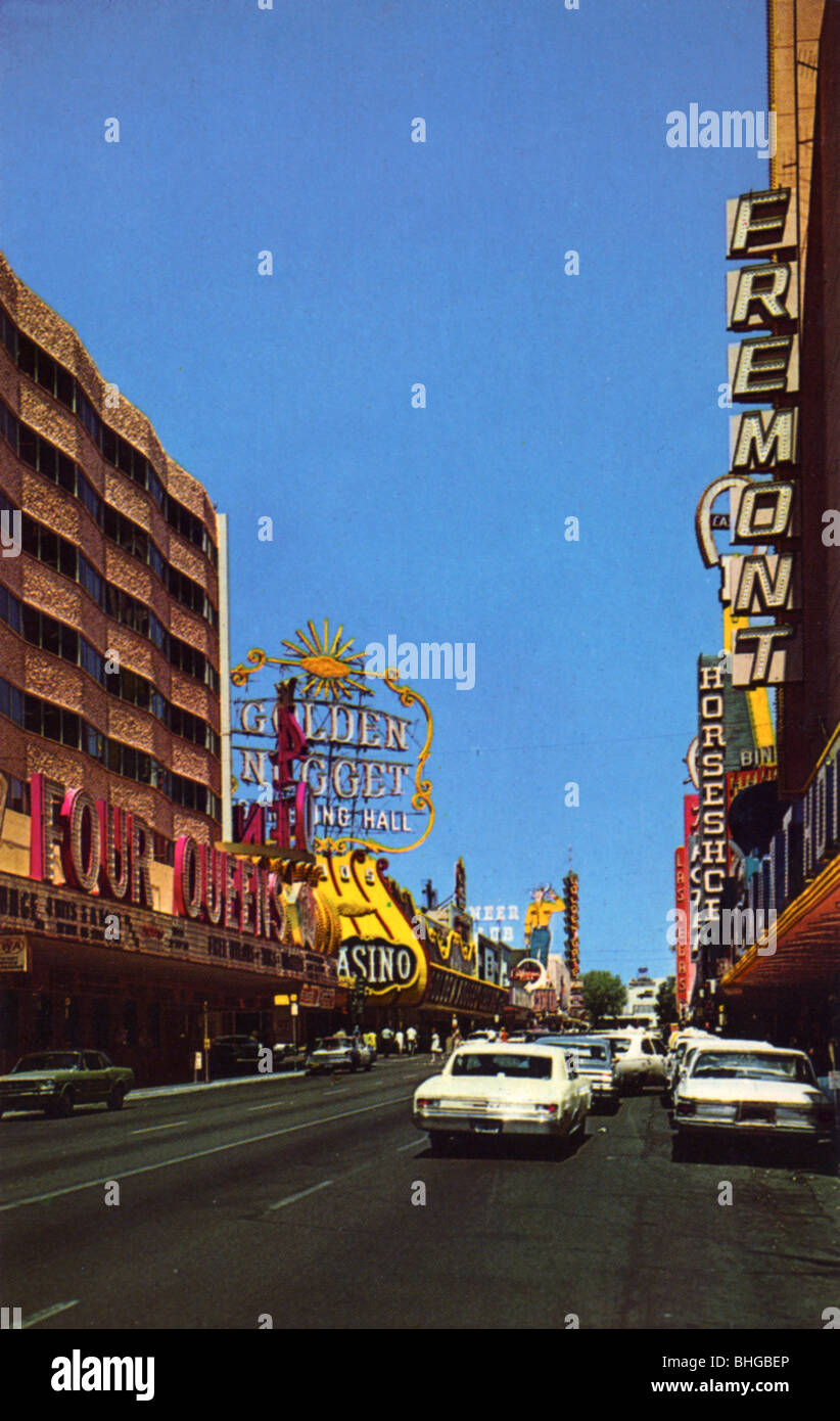 Fremont Street, Las Vegas, Nevada, USA, 1968. Artist: Unbekannt Stockfoto