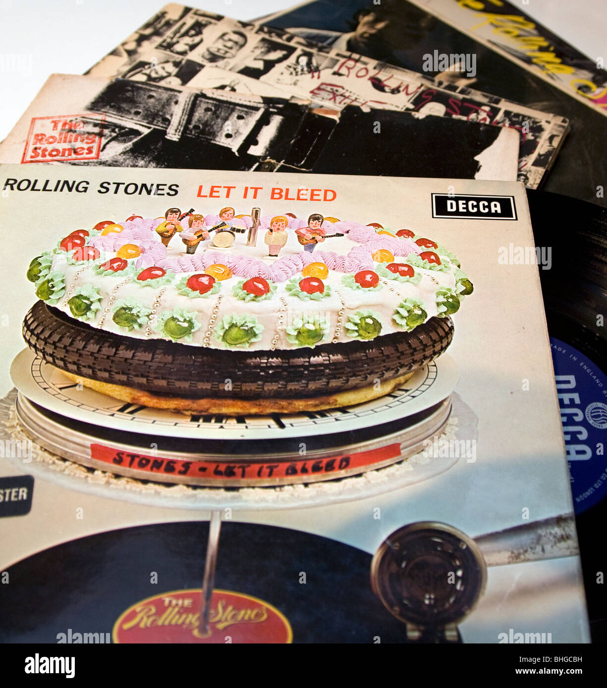 Rolling Stones-LPs Stockfoto