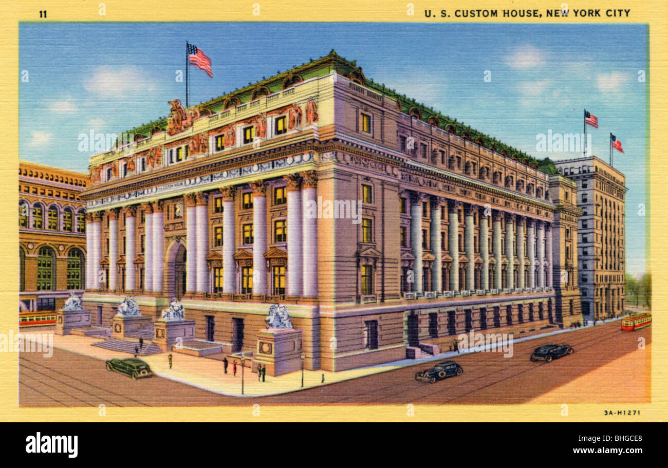 US Custom House, New York City, New York, USA, 1933. Artist: Unbekannt Stockfoto