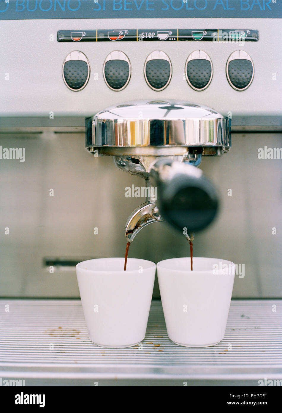 Eine Espresso-Maschine, Schweden. Stockfoto