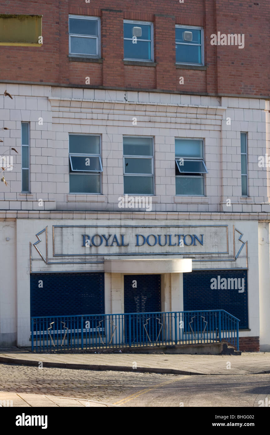 Royal Doulton Art-deco-Büro Fassade, Burslem, Stoke-on-Trent Stockfoto