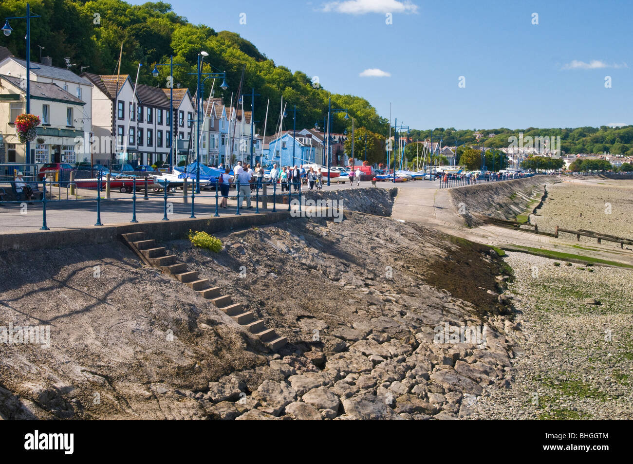 Murmelt Strandpromenade in Swansea Bay South Wales UK Stockfoto