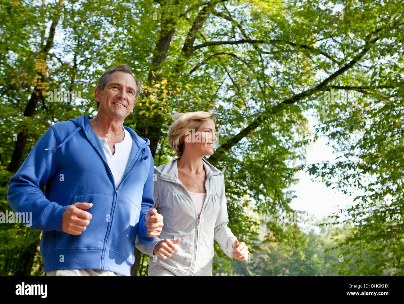 Applying paar Joggen Stockfoto