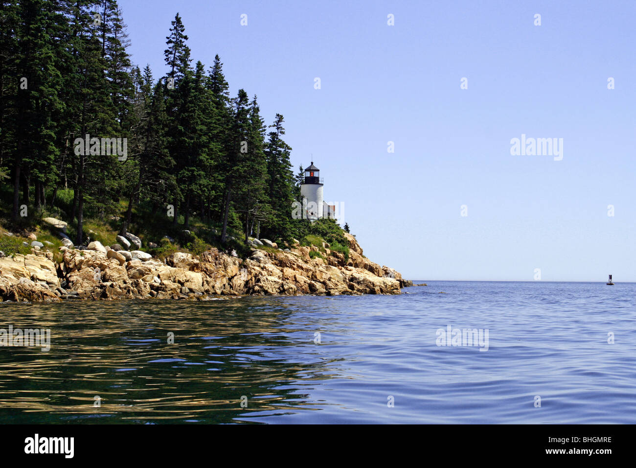 Bass Harbor Leuchtturm Küste von Maine USA Neuengland Stockfoto