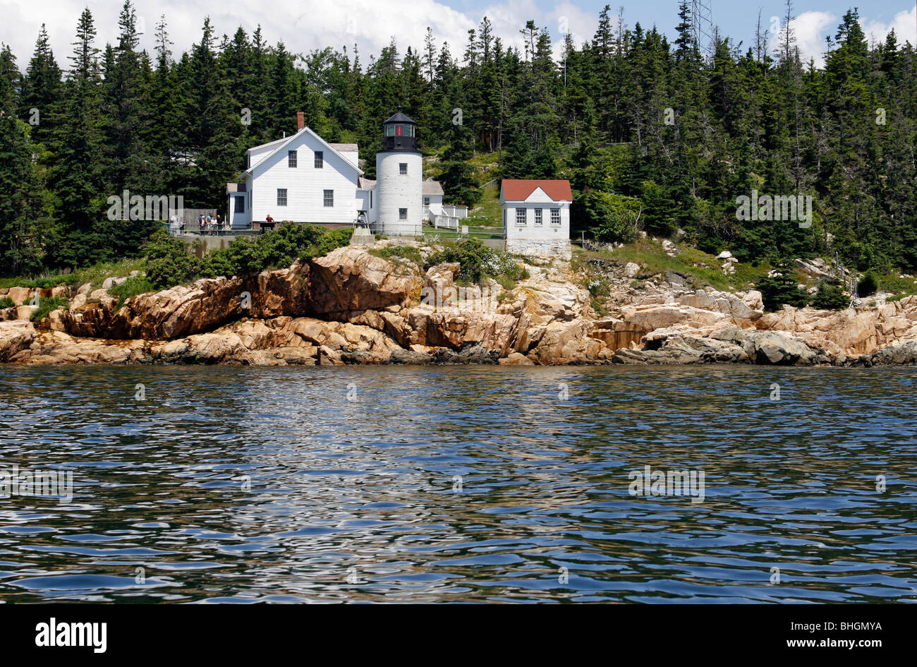 Bass Harbor Leuchtturm Küste von Maine USA Neuengland Stockfoto