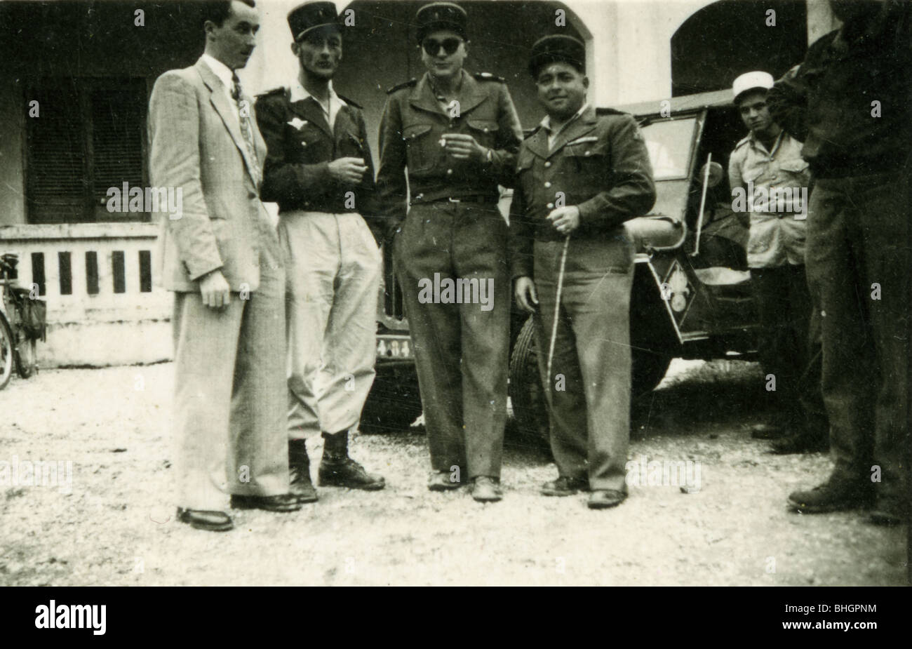 Französische Legion in Marokko in den 1950er Jahren. Stockfoto