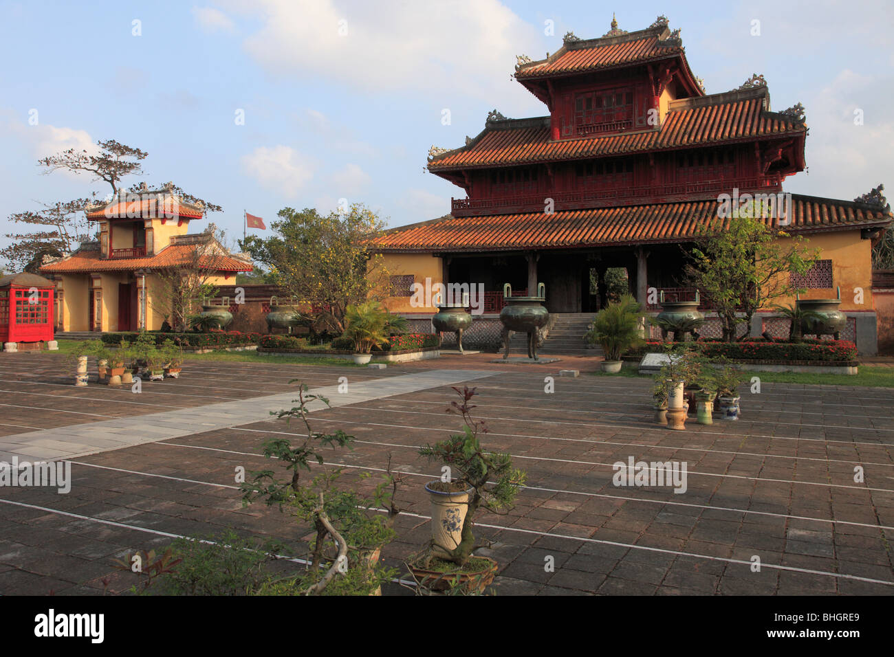 Vietnam, Hue, Zitadelle, Imperial Gehäuse, Hien Lam Pavillon rechts Haus, Stockfoto