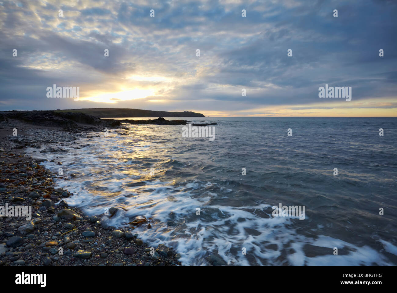 am frühen Morgen in Ballycotton Bay im Süden von Irland Stockfoto