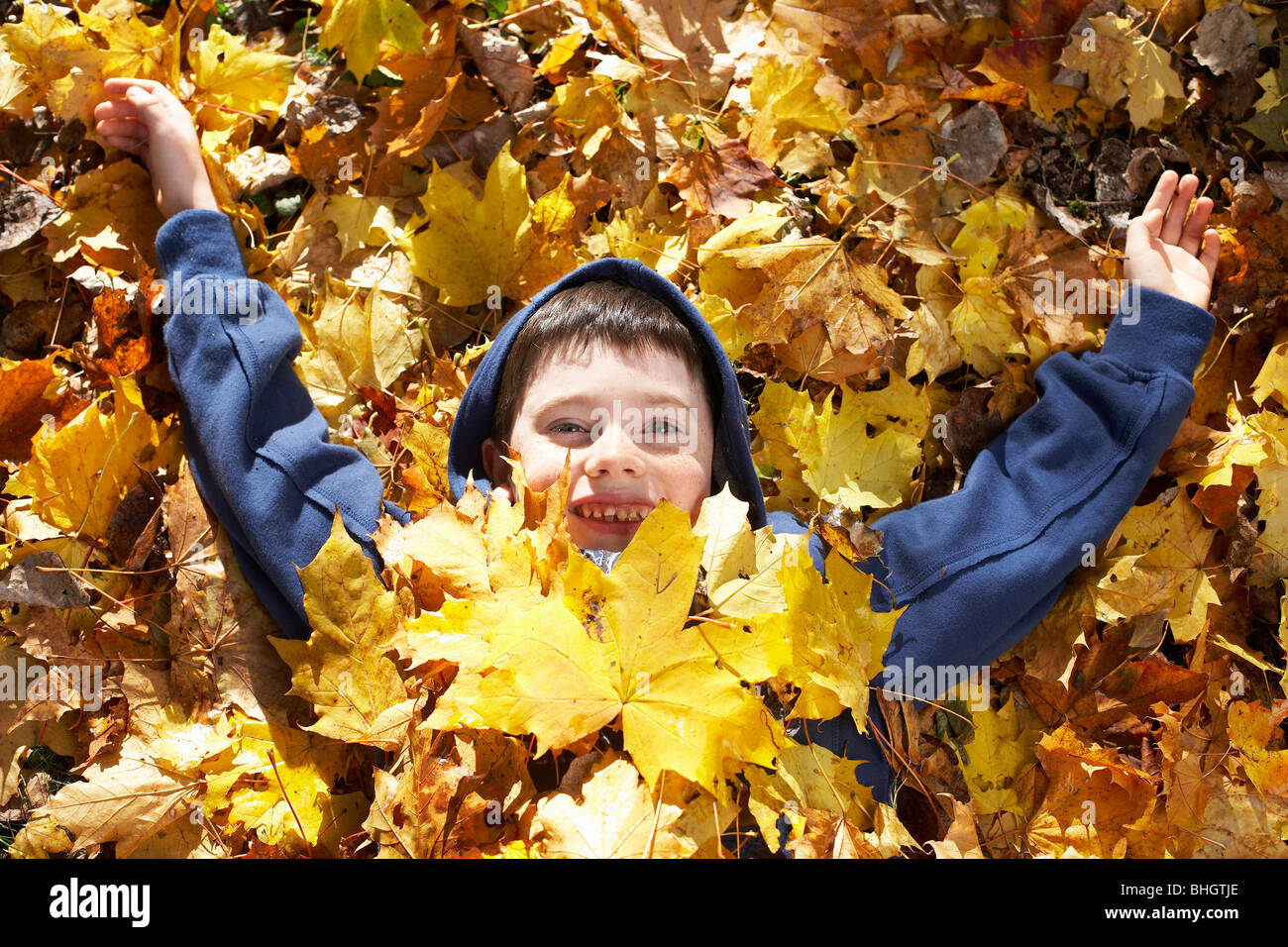 Spaß im Herbst Stockfoto