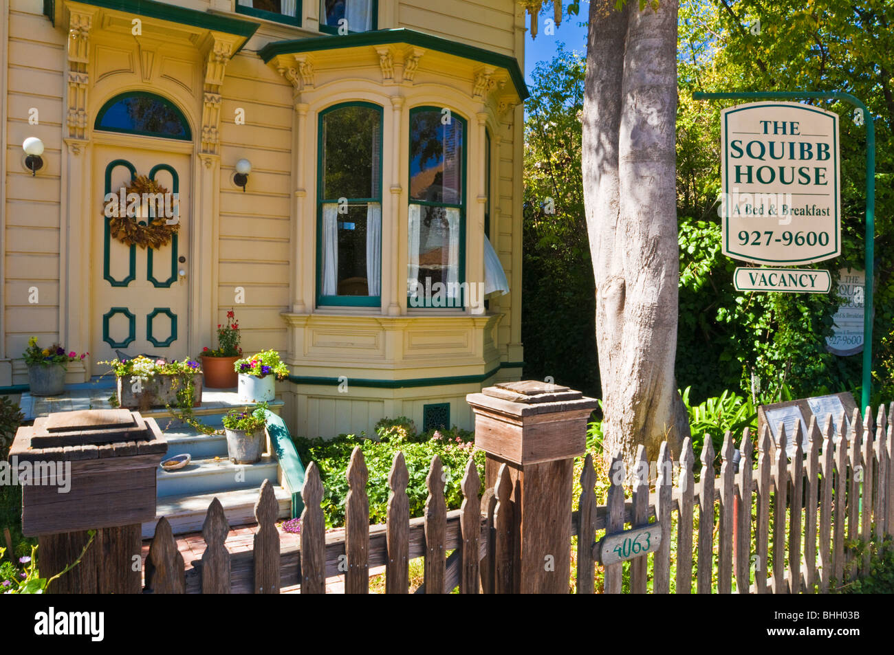 Squibb House Bed And Breakfast in Cambria, Kalifornien Stockfoto