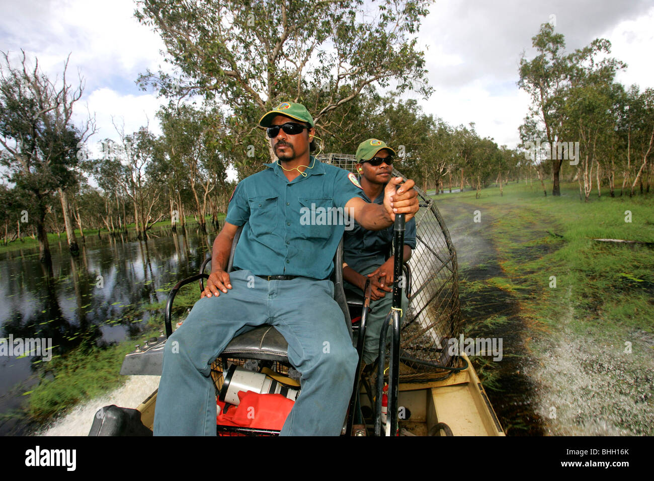 Kakadu NP, im Norden Australiens Aborigines Rangers. Stockfoto