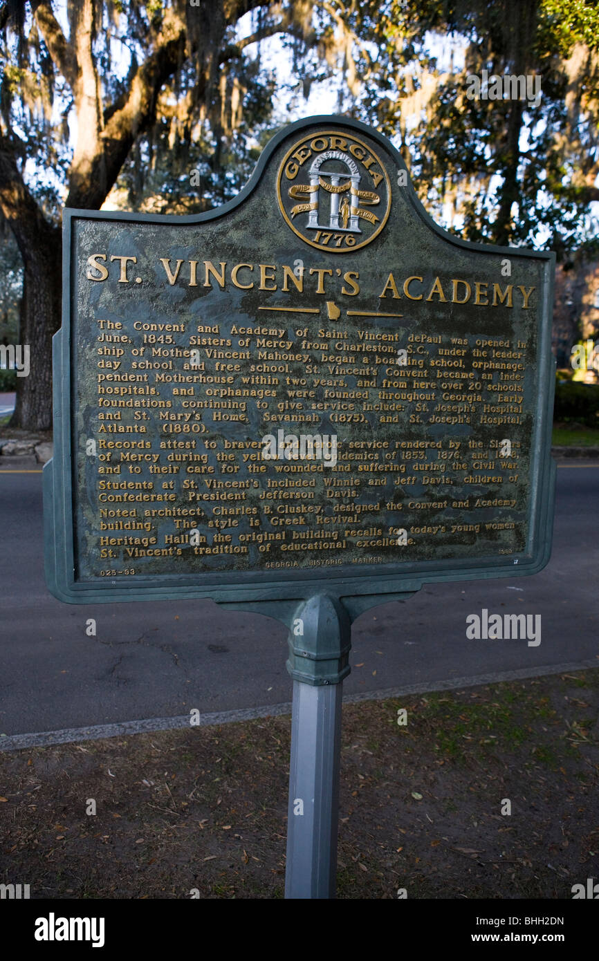 St. Vincent Akademie das Kloster und die Academy of Saint Vincent DePaul wurde im Juni 1845 eröffnet. Sisters of Mercy von Charleston Stockfoto