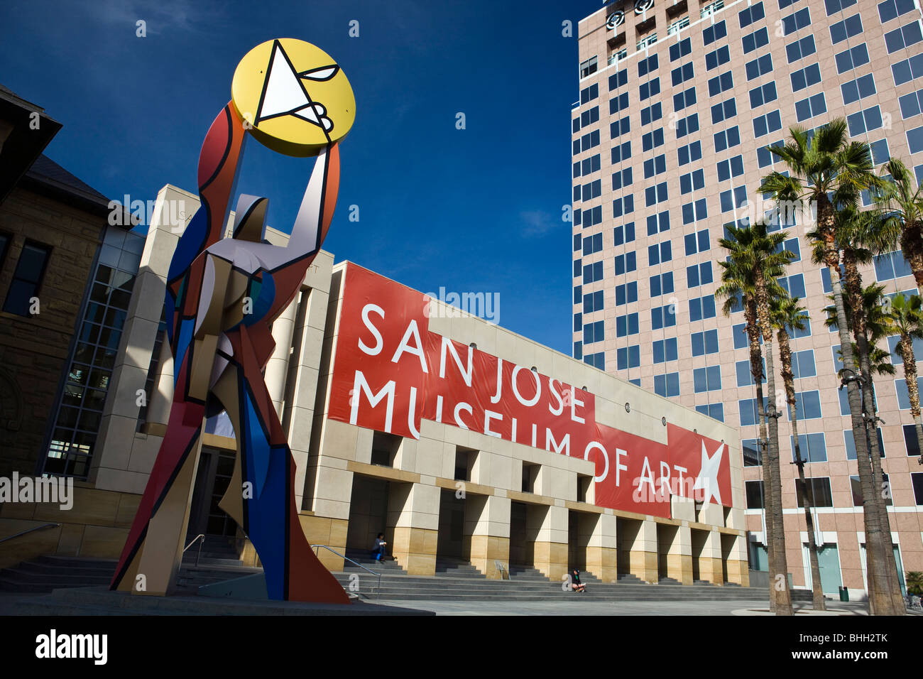 Neubau des San Jose Museum of Art, San Jose, California, Vereinigte Staaten von Amerika. Stockfoto