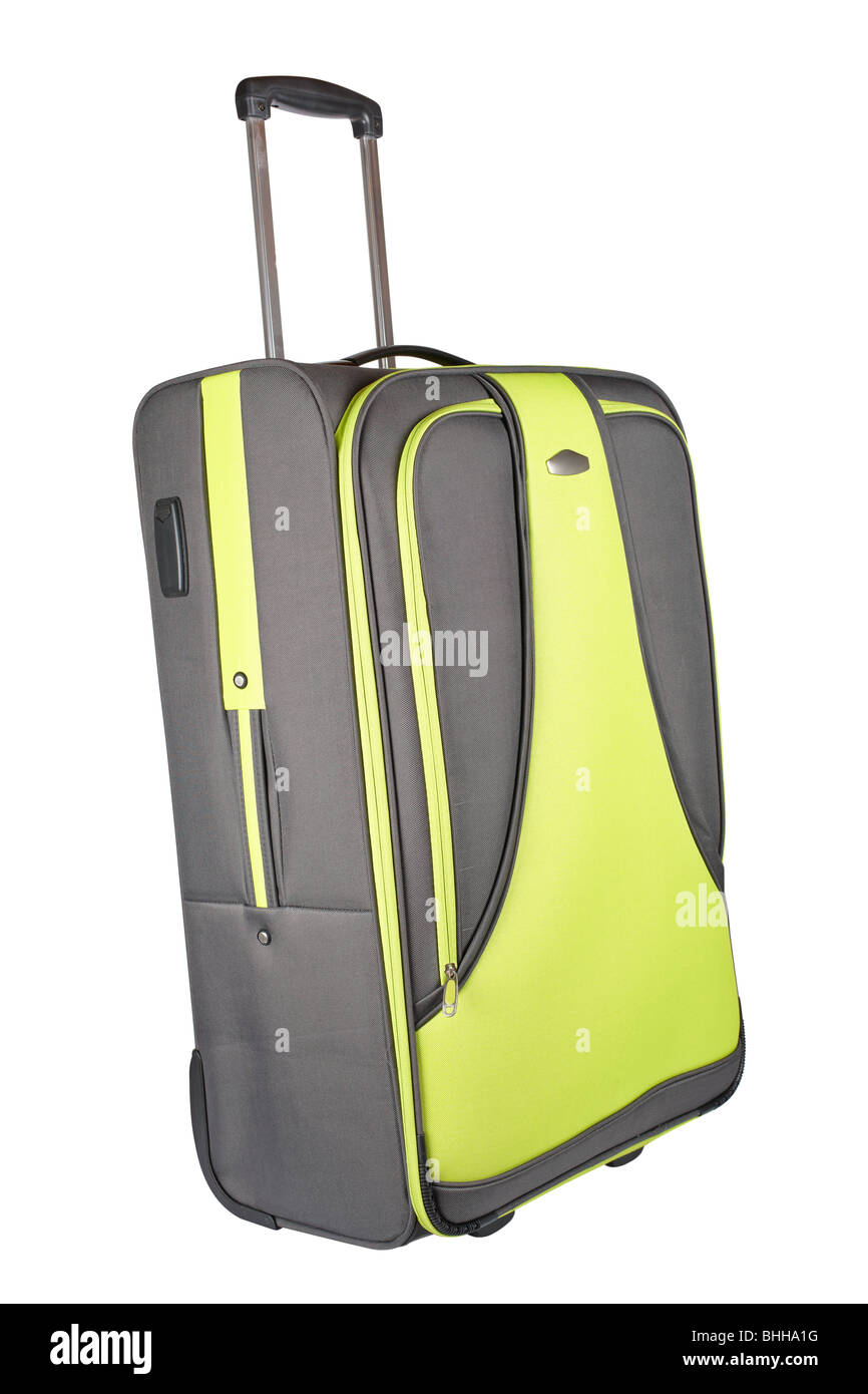 Ein Koffer Trolley isoliert auf weißem Hintergrund Stockfoto