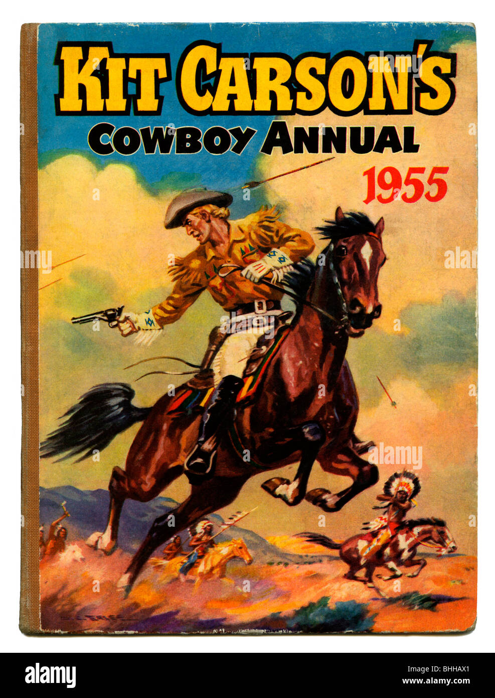 Vintage Kinder-und Jugendbuch, Kit Carson Cowboy jährliche 1953 Stockfoto