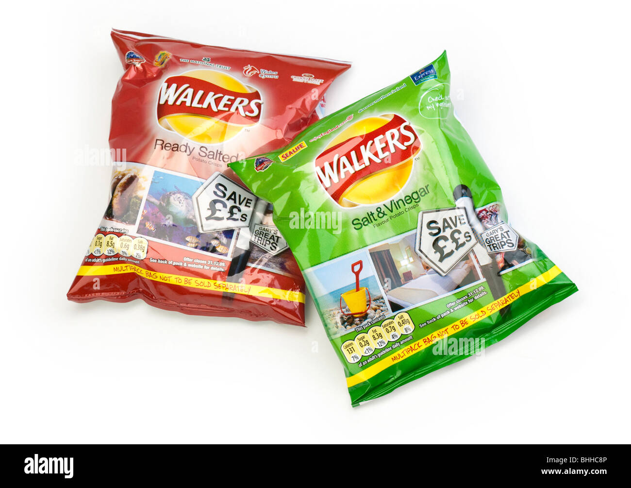 Paket von Walkers Crisps Stockfoto