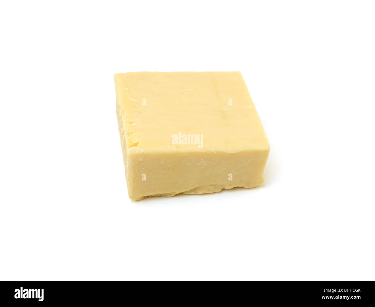 Ein Block von Cheddar-Käse Stockfoto