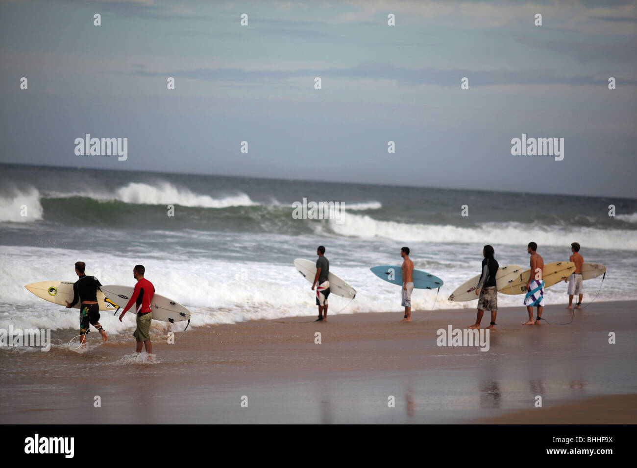 Surfer in Arugam bay in Sri Lanka. Stockfoto